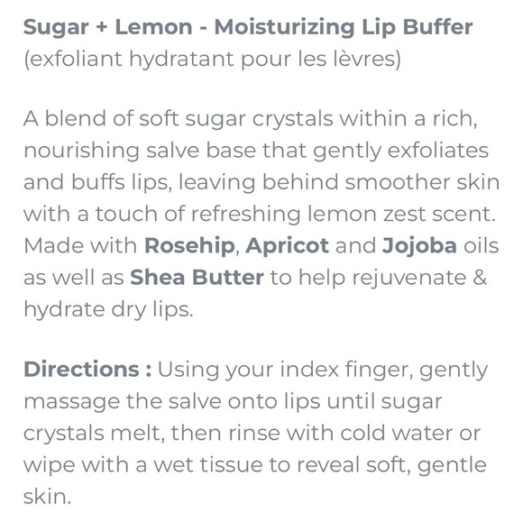 Seraphine Botanicals Sugar + Lemon Moisturizing Lip Buffer Scrub | NEW - Picture 6 of 10
